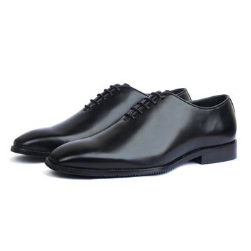 Black Wholecut Laceup