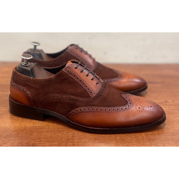 Tan Suede & Leather Oxfords