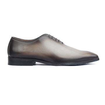 Grey Patina Leather Oxfords