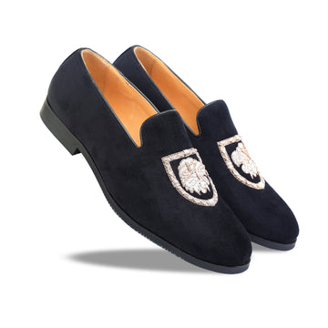 Lion Black Loafers