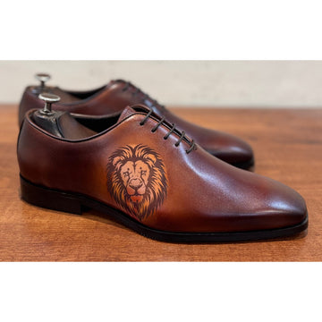 Lion Wholecut Oxfords Hand Patina