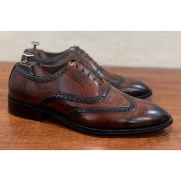 Brown Patina Mirror Glossed Oxfords