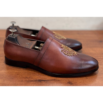 Zardosi Crest Slipon Shoes