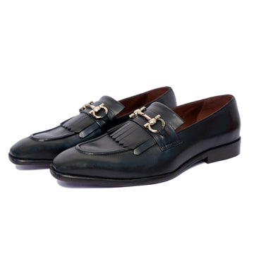 Black Loafers With Fringe