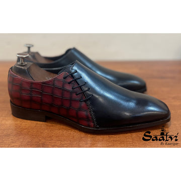 Callahan - Leather Oxfords Black Bordo