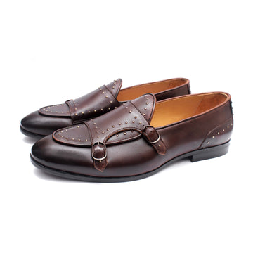 Studded Belgian Monk Straps