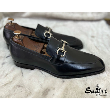Black Horsebit Loafers