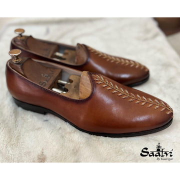 Tan Leather Leaves Jalsa