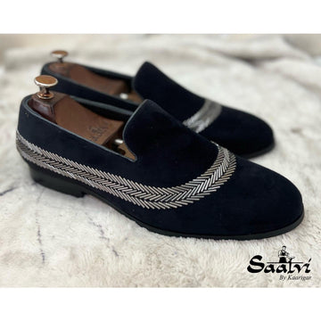 Marcello Black Embroidery Slip-on