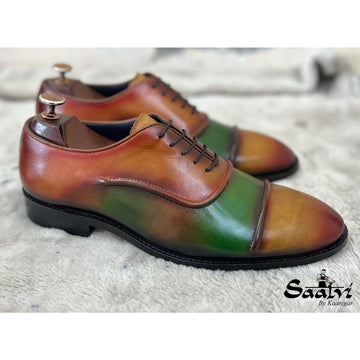 Tan/Green Oxfords C