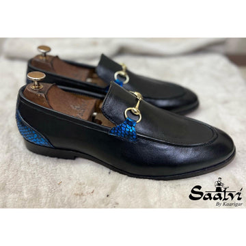 Horsebit Loafers Blue Foil