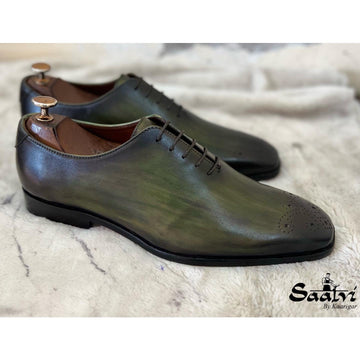 Green Wholecut Brouges Hand Finished