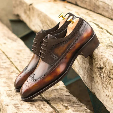 Wingtip Brogue Laceups Hand Patina