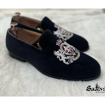 Royal Hand Zardosi Embroidery Black
