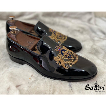 Royal Hand Zardosi Embroidery Slipons Patent