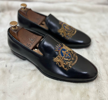 Royal Hand Zardosi Embroidery Slipons