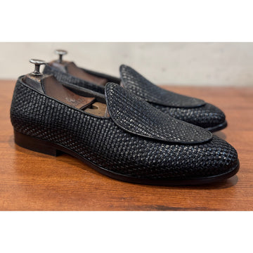 Size 8 Black Hand Woven Loafers