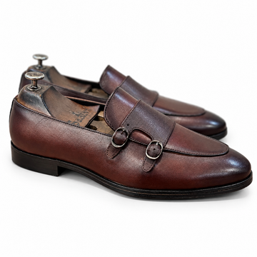 Bordeaux Noir Textured Oxford Shoes