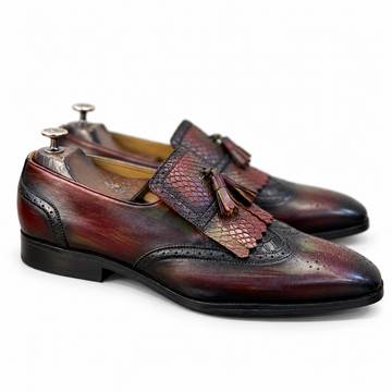 Bordeaux Verde Artisan Tassel Loafers