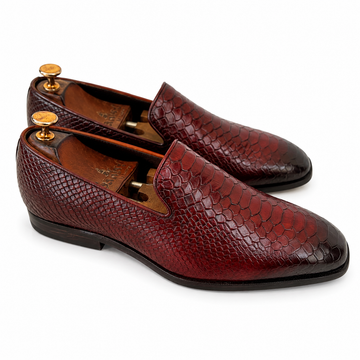 Bordeaux Serpent Élite Loafers