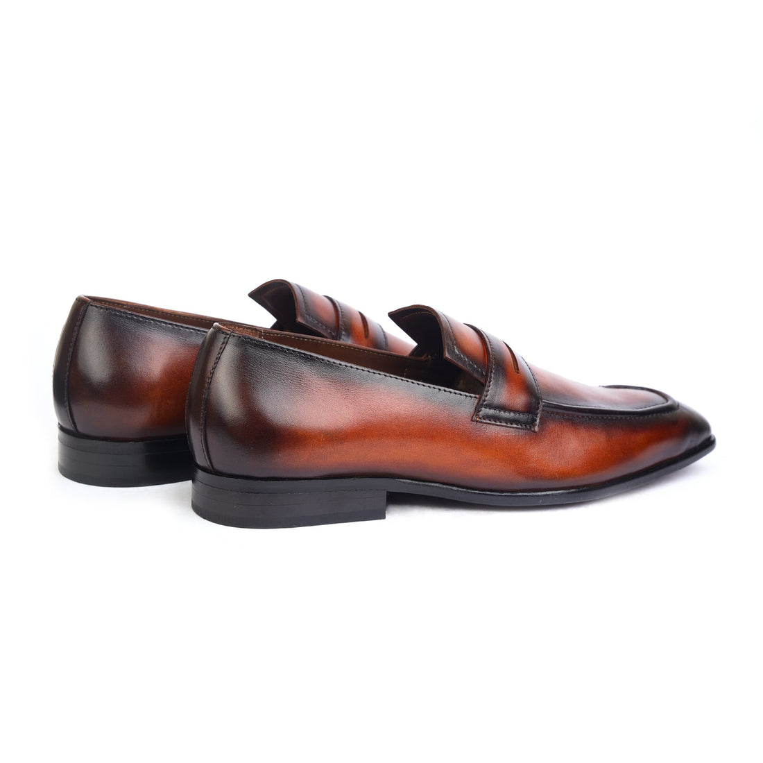 Designer Penny Loafers Hand Patina