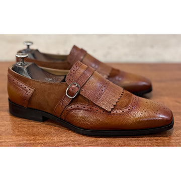 The Sovereign Monk Tan – Handcrafted Luxury Leather Monk Strap Brogues