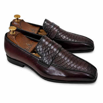 Bordeaux Python Élan Loafers