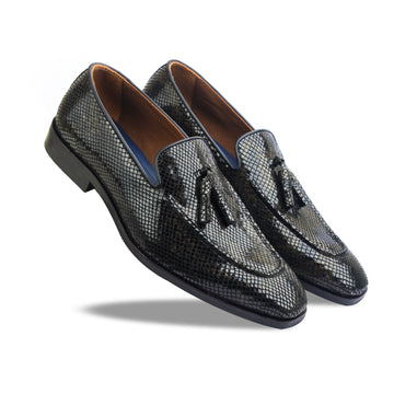 Snake Foil Loafers With Tassels