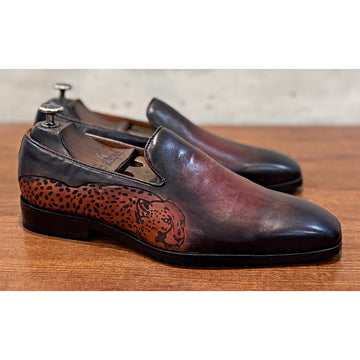 Reddish Brown Tiger Loafers