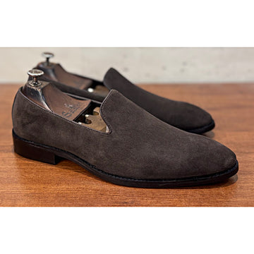 Brown Suede Slipons
