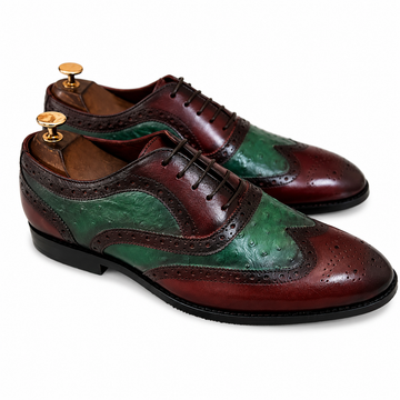 Regal Emerald Ostrich Oxfords