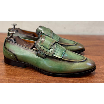 Butterfly Loafers Fringe Green