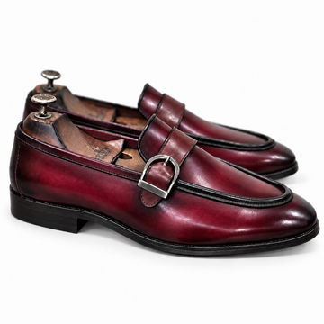 Bordeaux Royale Buckle Loafers