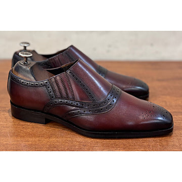 Bordo Slip-on Genuine Leather Loafers With Medallion Style