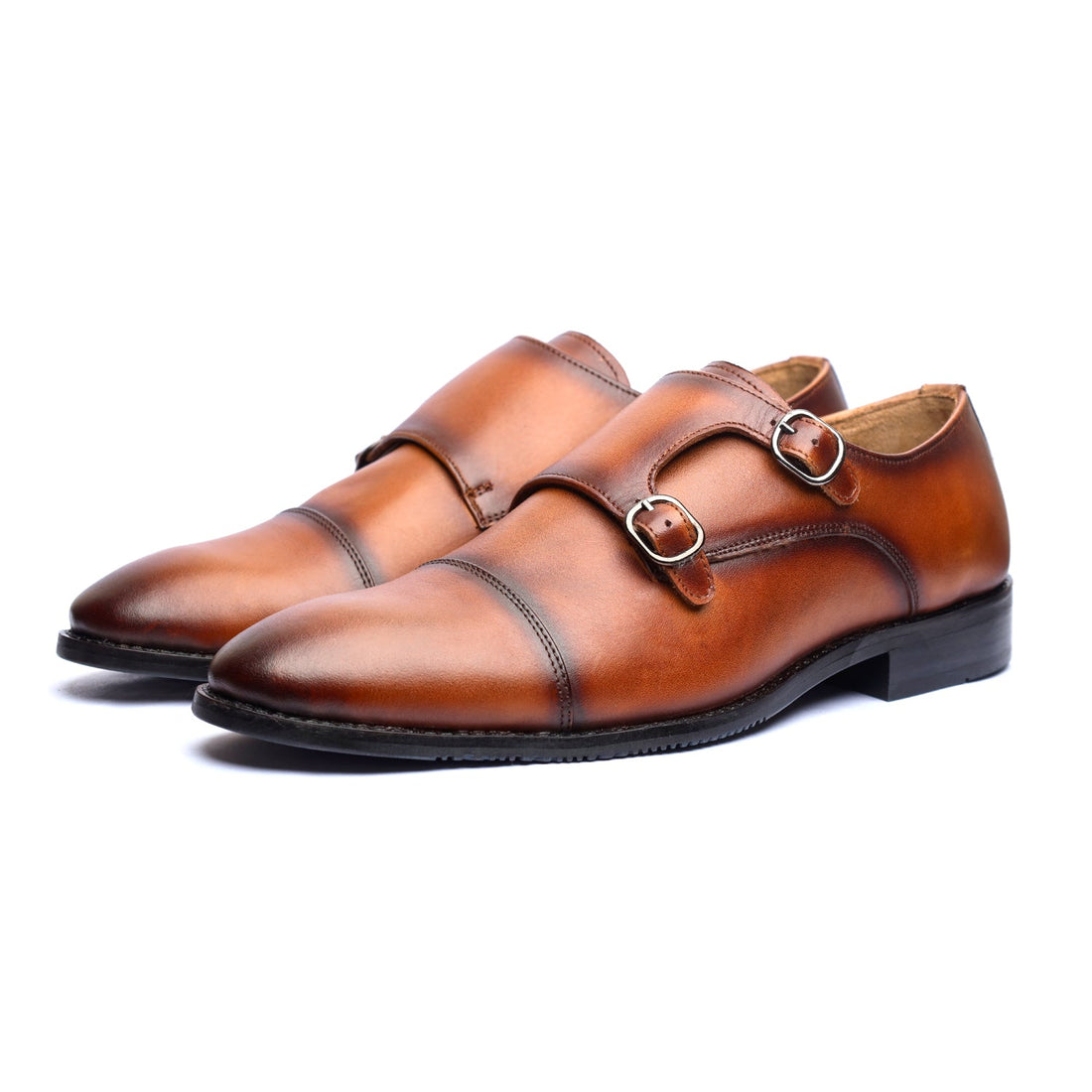 Double Monk Strap Tan