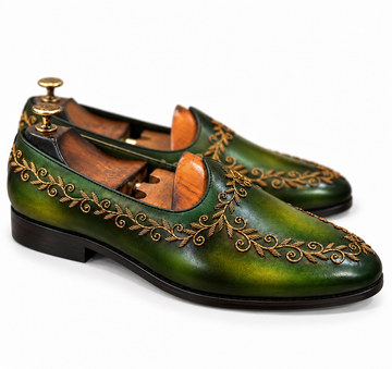 Saalvi Emerald Zari Embroidered Jalsa