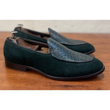 Size 9 Green Suede Loafers