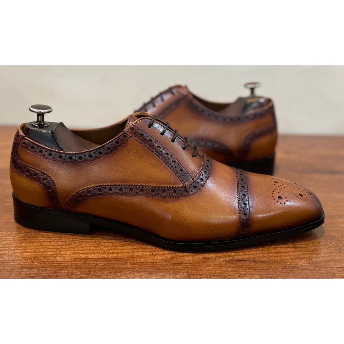 Toecap Brouge Oxford Tan