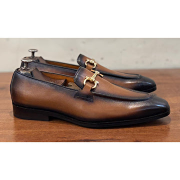 Classic Hand Patina Loafers Two Tone