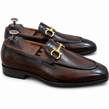Brown Wood Finished Loafers - T