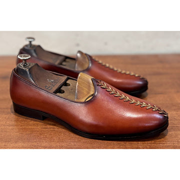 Tan Leather Leaves Jalsa