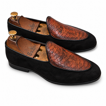 Noir Cognac Belgian Loafers