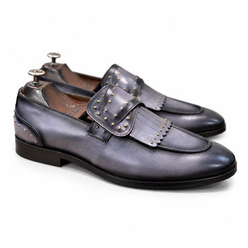 Butterfly Loafers With Fringes Grey
