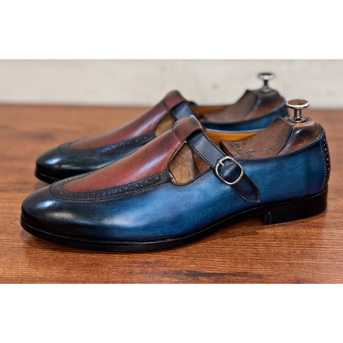 Eden Blue Sandals Hand Patina