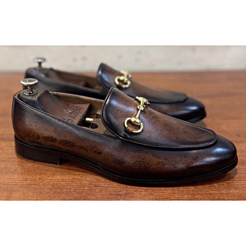 Burnised Tobacco Horsebit Loafers