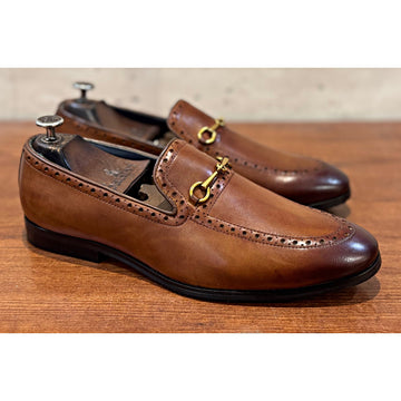 Semi Brogue Loafers Tan