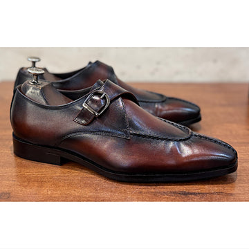 Savile Row Belgian Apron Monk Shoes – Marrone Espresso