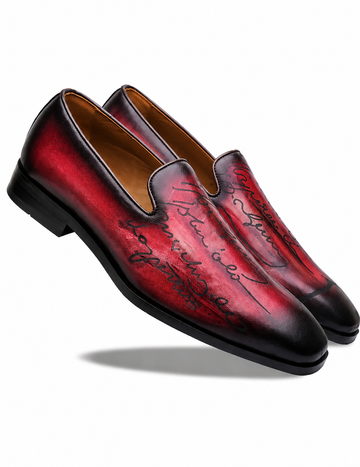 Crimson Scriptor Loafers