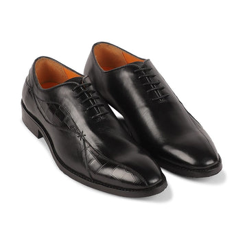 Black Croco Oxfords D