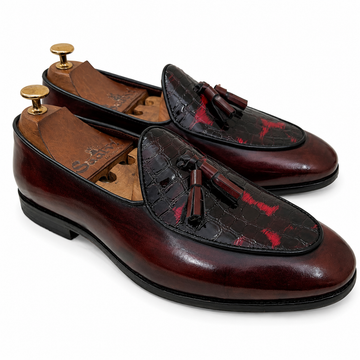 Belgian Loafers With Tassels | Bordo